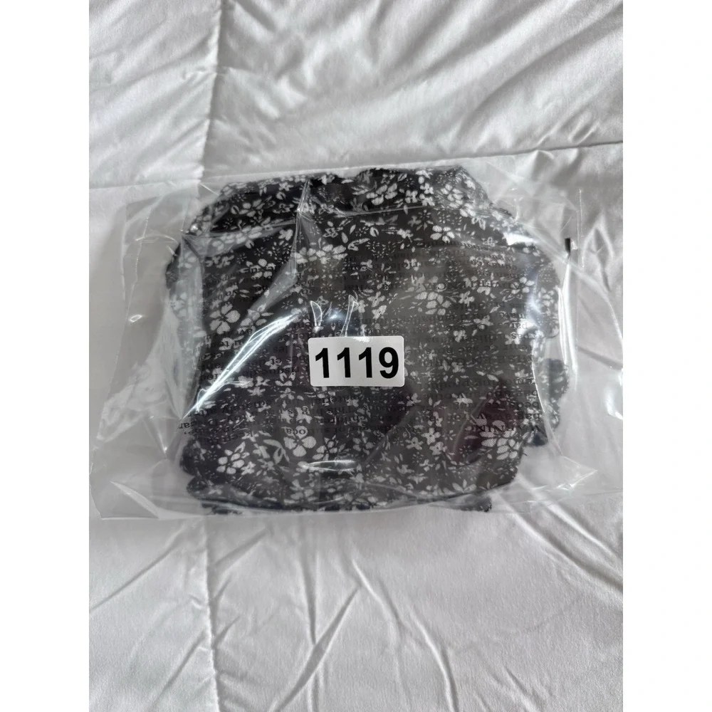 Vanilla Star Mini Skort/ Shorts Floral Black Stretch Drawstring Medium,  2" EUC - Picture 8 of 8